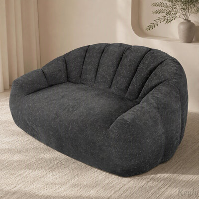 Bear Paw Bean Bag Sofa with Faux Fur Plush
