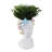 Polyresin Planter With Multicolor Butterfly Accents For Indoor And Outdoor Home & Garden Decor - 11" White