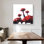 Red Tropical Flowers - Floral Metal Print for Home Decor