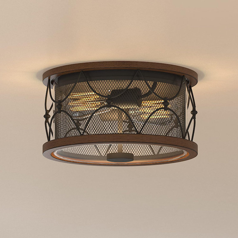 Inlight 2-Light Farmhouse 13''W Outdoor Flush Mount Ceiling Light, Bulb Not Included