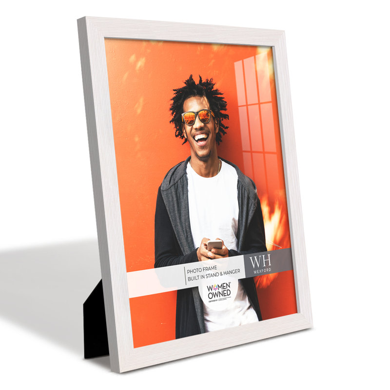 Cadre photo simple en bois, 11 po x 14 po, Blanc