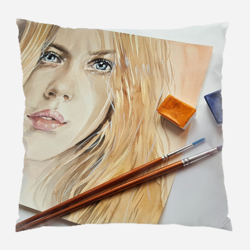 Coussin Xenia Art, Micro suède, Intérieur