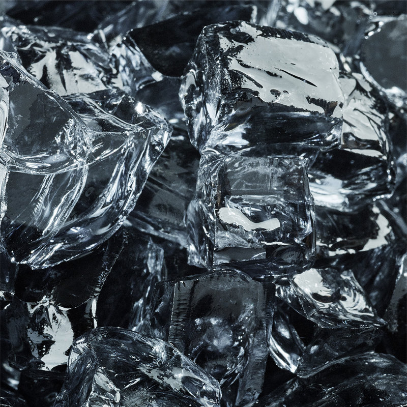 Verre pour foyer d'extérieur 10 lb, Gris tempête régulier, 1/2 pouce