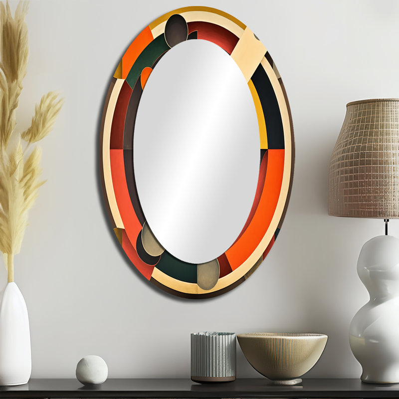 Miroir mural Mid-Century Vintage Circular Visions - Mid-Century, 36 po x 24 po