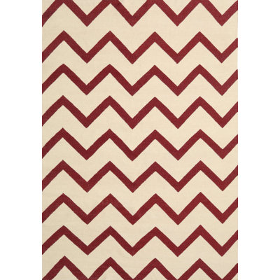 Tapis de zone rouge en laine touffeté à la main Magrans