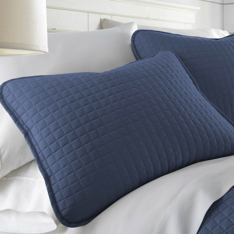 Southshore Fine Linens Vilano Oversized Quilt Set, Double-Brushed Microfiber Lightweight Quilted Bedding and 1 Pillow Sham, Twin/Twin XL, Dark Blue