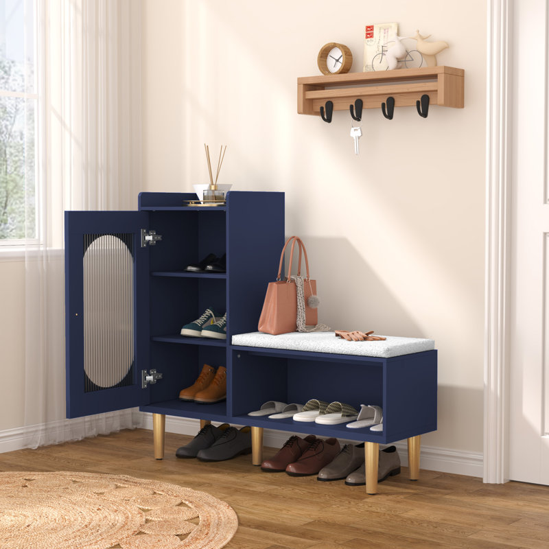 Banc de rangement Tokie, Bleu