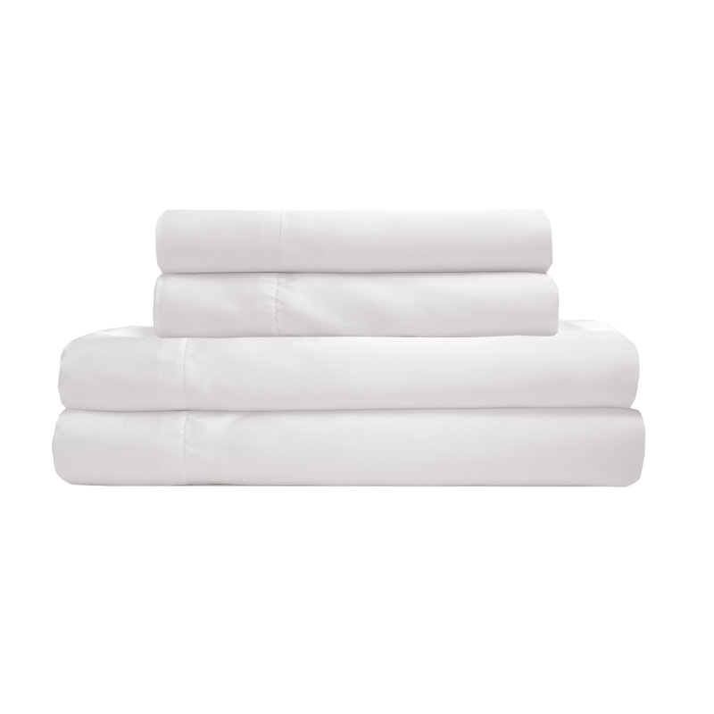 Microfiber Sheet Set, Full/Double Sheet Set+Fitted Sheet+2 Pillowcases, White