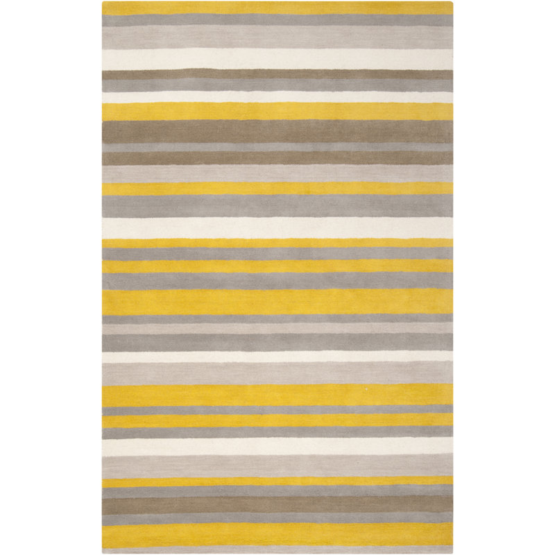 Wool Striped Indoor Rug, Rectangle 5' x 7'6"