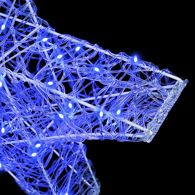 vidaXL 3D Star with 50 LEDs 55 x 53.5 x 10 cm Acrylic, Blue