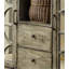 Console Velika avec finition vieillie et 1 compartiment de rangement ouvert