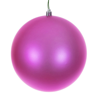  Boule transparente matte de 4 po percée aux rayons UV. Comprend 6 ornements par boîte.