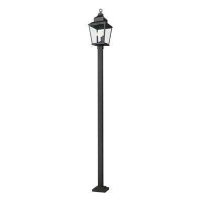 Sloan 120.75 inch Sand Black 3 Light Outdoor Post Mounted Fixture