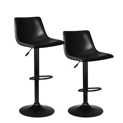 Halima Swivel Upholstered Adjustable Height Counter Stool with Metal Frame