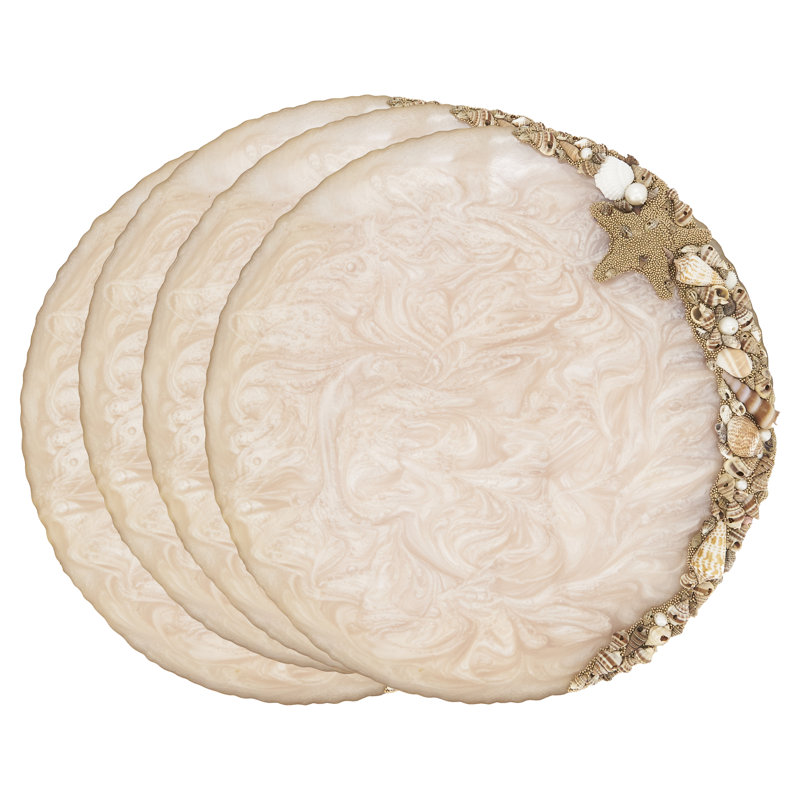 Caitriona Collection Round Placemat, Pink