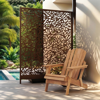 Oversize Wooden Outdoor Folding Adirondack Chair With Pre-Assembled Backrest & Seatboard