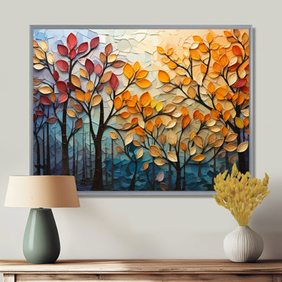 Leaves Autumnal Symphony Patchwork I - Décoration murale feuilles