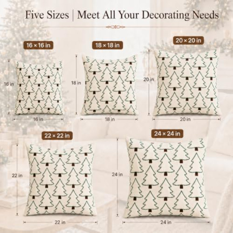 Pillow Cover, Green, Carré 16 po
