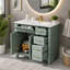 Meuble-lavabo autoportant moderne avec lavabo en céramique et tiroirs de rangement à fermeture en douceur pour l'organisation