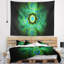 Tapisserie abstraite vert cabalistique-28497245