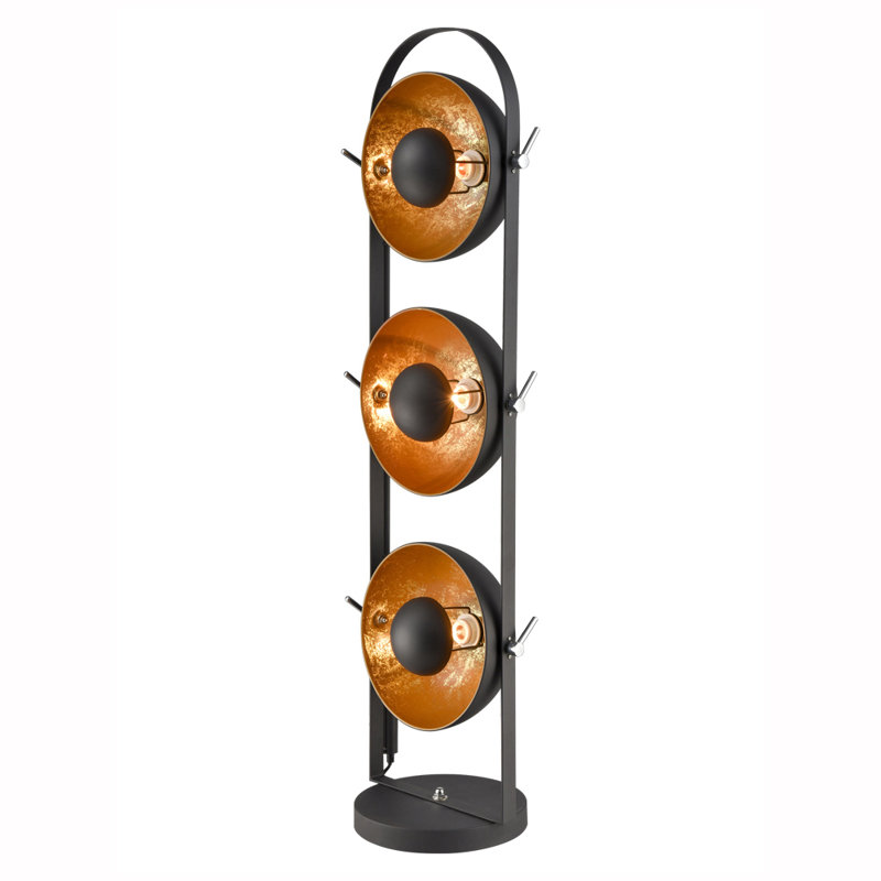 Abdelkarim 128cm Column Floor Lamp, Black/Gold