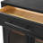 Solid Wood Sideboard Cabinet TV Console Black Pine Wood