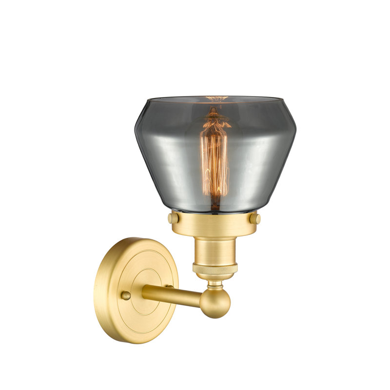 Carrboro Armed Sconce, Plated Smoke, Satin Gold