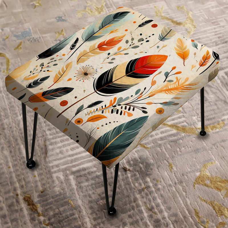 Artistic Nomad Boho Pattern Earth Tones I - Boho Rectangle Ottoman