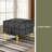 22 Inches Anti-Scratch Leather Storage Ottoman, Pet Friendly Entryway Bench With Golden Stainless Steel Legs-1384126082