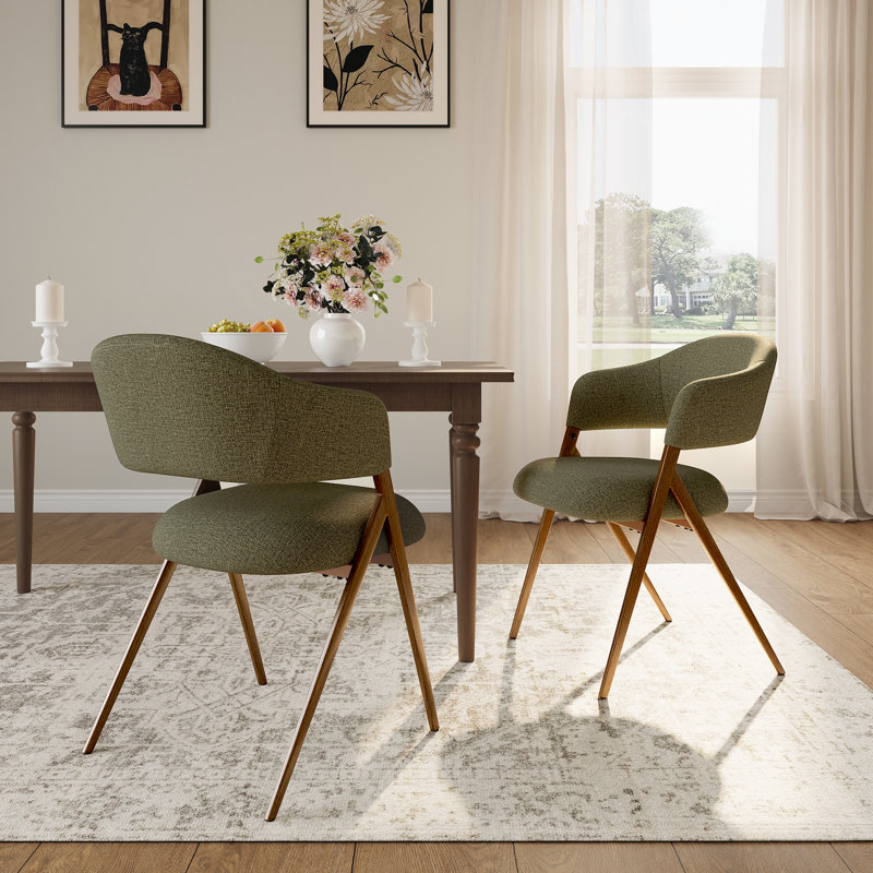 48cm H Fabric Upholstered Upholstered Back Armchair, Green