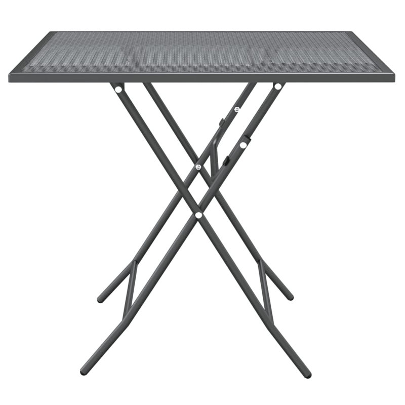 Table de salle à manger pliante en métal Jiayou, P 31,5 po x L 31,5 po x H 28,3 po