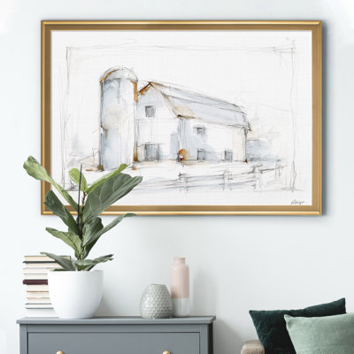Croquis au crayon Barnyard II - reproduction de cadre photo