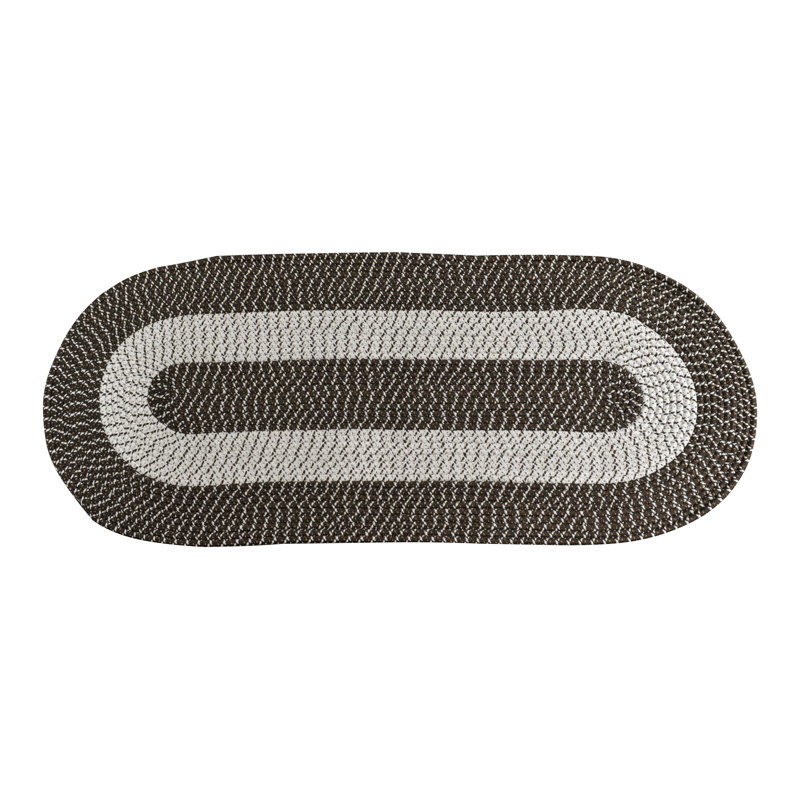 Tapis brun/blanc