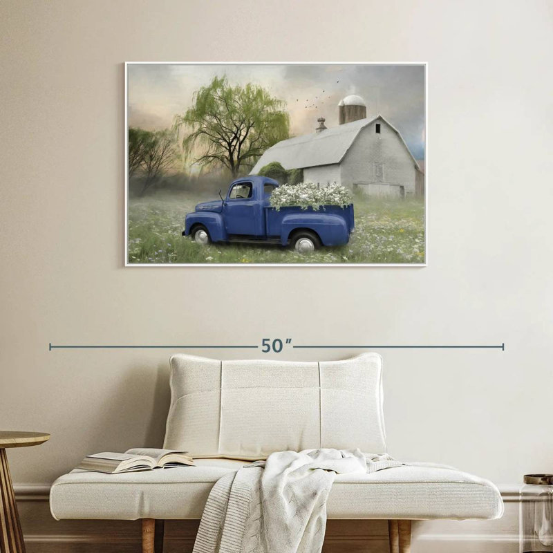 Printemps à l'ancienne, Cadre flottant blanc, 40 po x 27 po