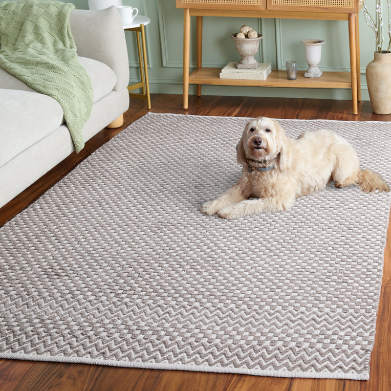 Alpizar Flat Weave Cotton Geometric Rug, Rectangle 5' x 8'