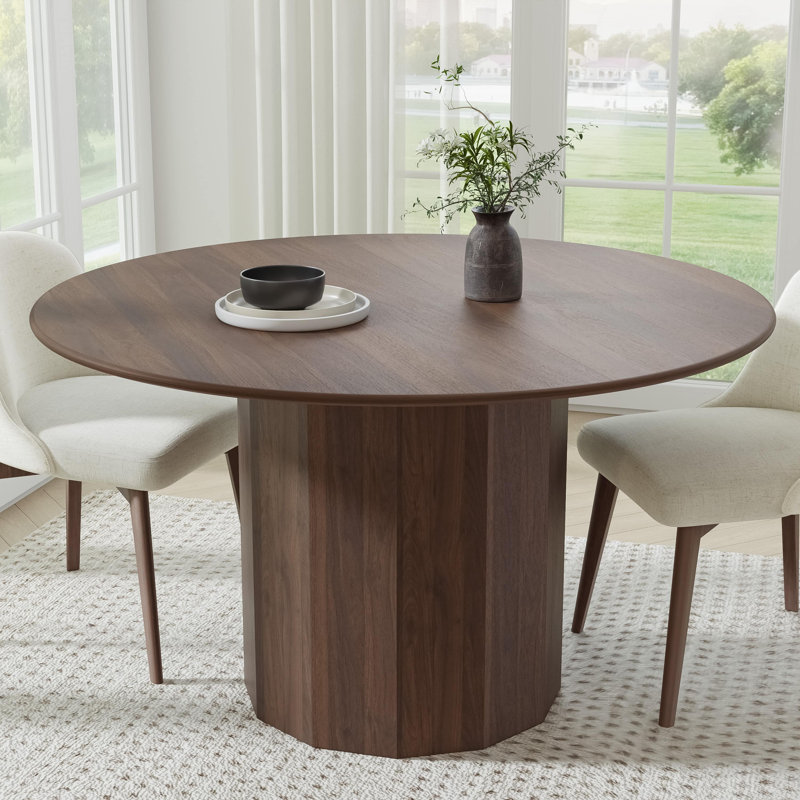 Table de salle à manger Soild, Noyer, H 30 po x L 52 po x l 52 po