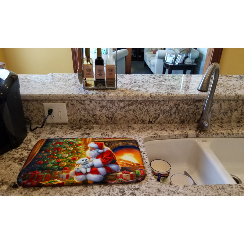 Tapis de vaisselle maltais et père Noël
