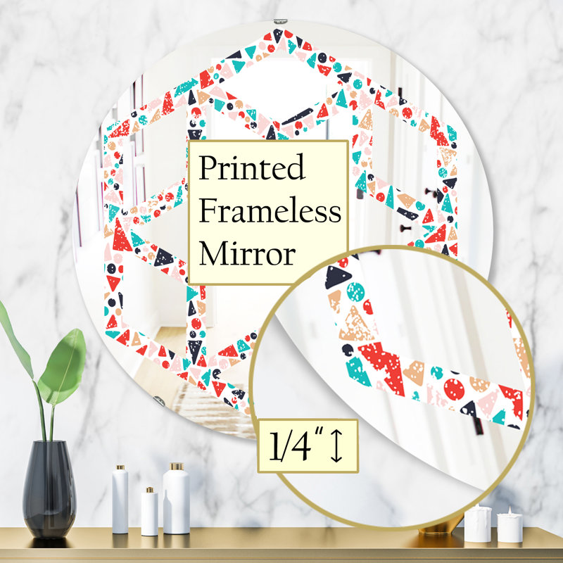 Miroir mural Hexagon Star Abstract Design II, H 31,5 po x l po