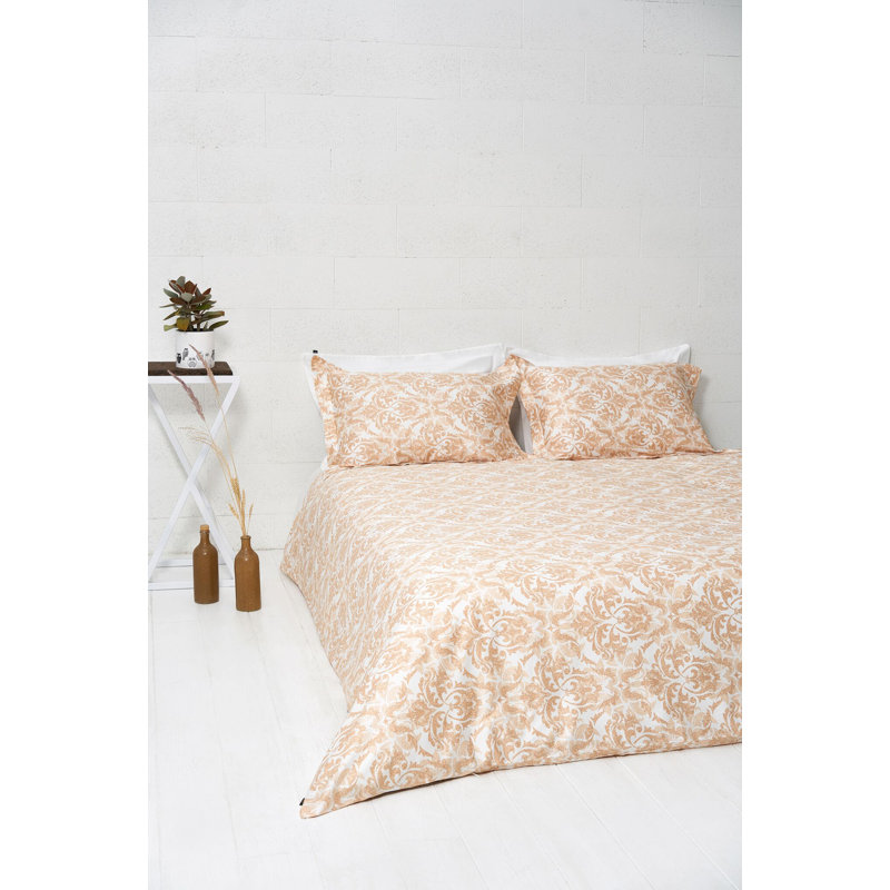 Alexandre Damask Duvet Cover Set with Pillowcases, Single Duvet Cover