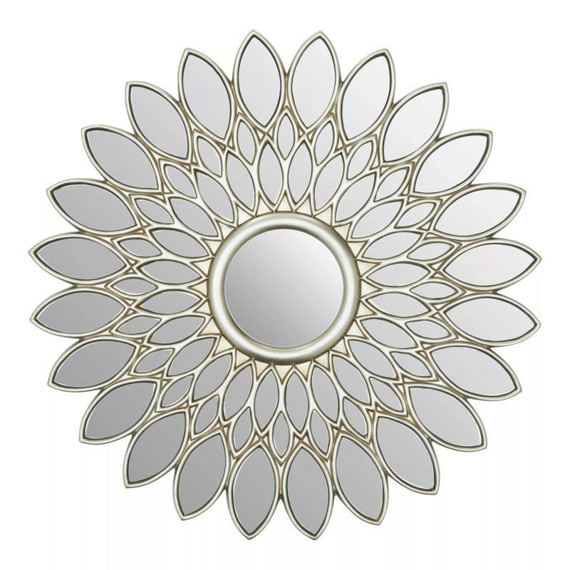Glass Flat Wall Mirror, Silver