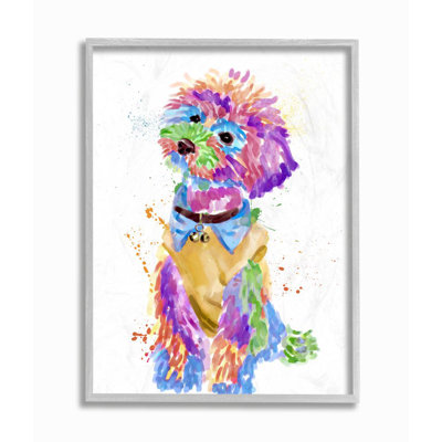 «Colorful Fun Pet Dog» par Ziwei Li - reproduction d'art