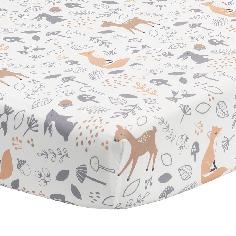 Drap-housse pour lit de bébé animaux Deer Park