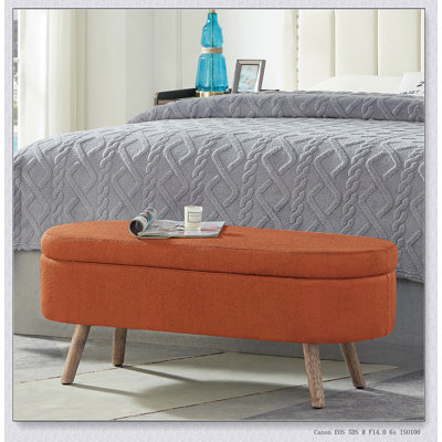 Banc de rangement avec repose-pieds ovale Luxury