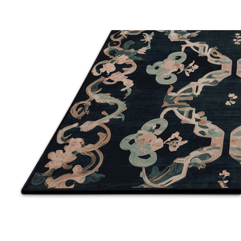 Tapis gris soyeux et moelleux, Carré 8 pi