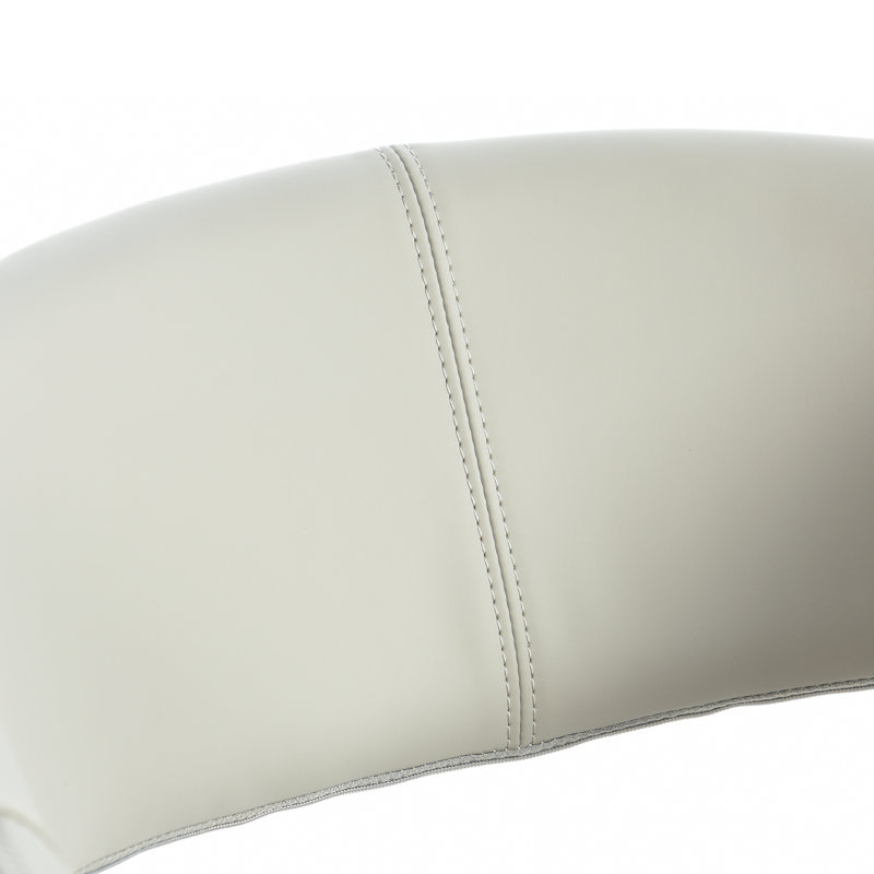 Tabouret de bar à dossier courbé Luna - gris clair et noyer - ensemble de 2, Gris clair