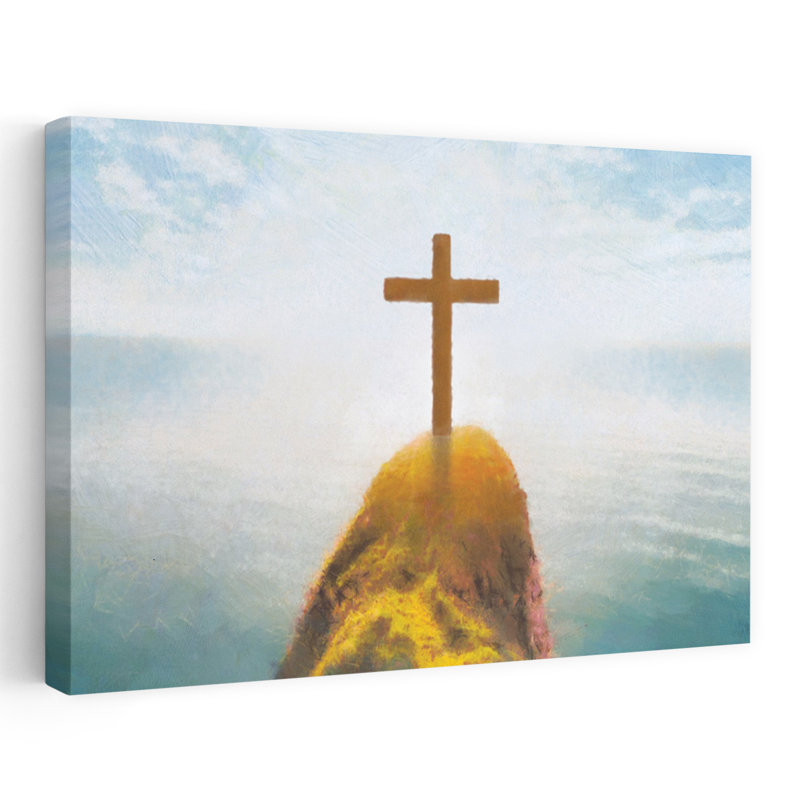 Croix de l’espoir - art contemporain contemporain, H 60 po x l 40 po