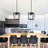 1 - Light Lantern Kitchen Island Pendant Lights with Clear Glass Shade