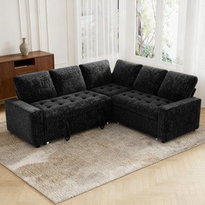 5-seat L-shaped Modular Sofa With Sleeper & Usb Charging — Space-saving, Reclining, And Ready For Relaxation