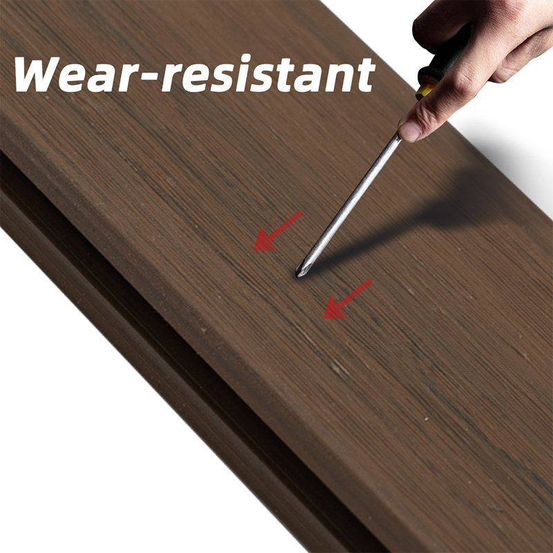 6ft. H x 6ft. W Semi-Pricacy Weatherproof Wood Plastic Composite Fence Panel (10 Pieces Excludes Post), Brown