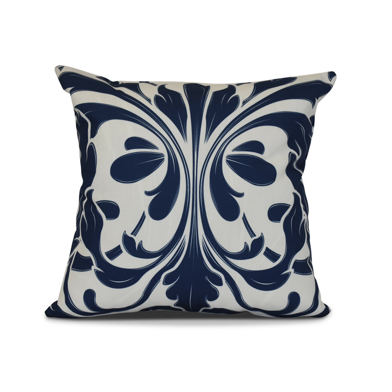 Tropical Resort Outdoor Square Pillow Cover and Insert, 16" x 16" , Blue